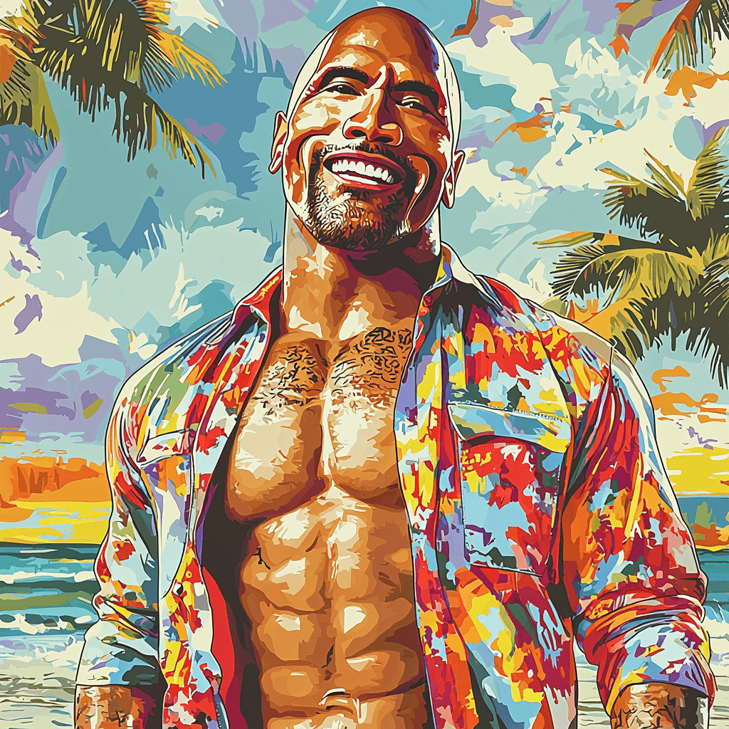 Dwayne Johnson: The Rock's Unyielding Energy Painting By Numbers Kit