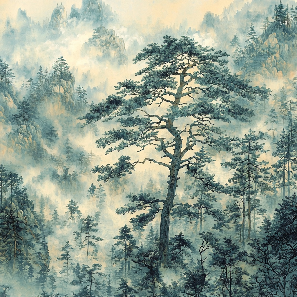 Zhao Mengfu Inspired Whispers Of The Ancient Forest Painting Number Kit
