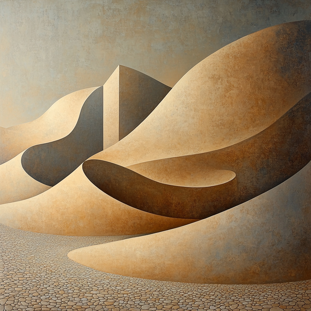 Michelangelo Inspired Rain-Sculpted Desert Dunes Painting by numbers kit