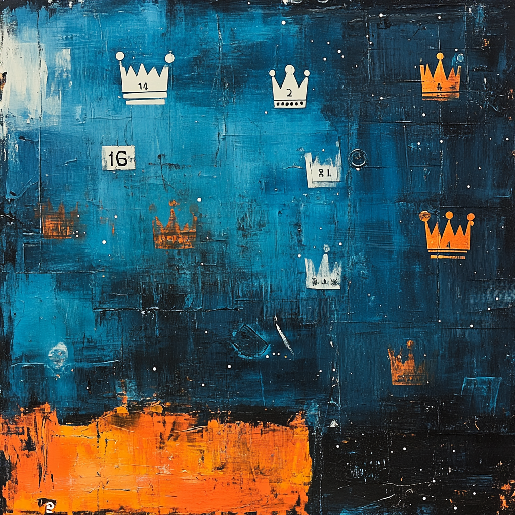 Jean-Michel Basquiat Inspired Urban Galaxy paint by color
