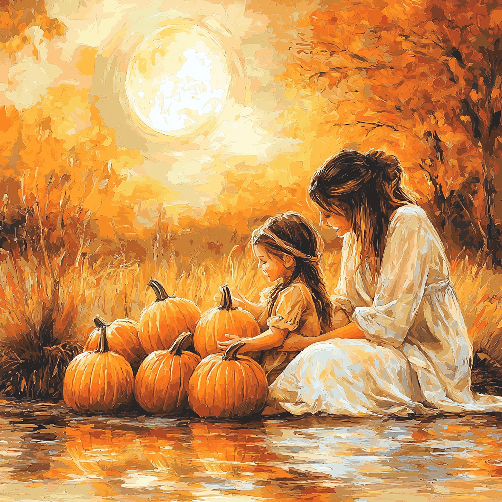 Under The Harvest Moon Number Painting