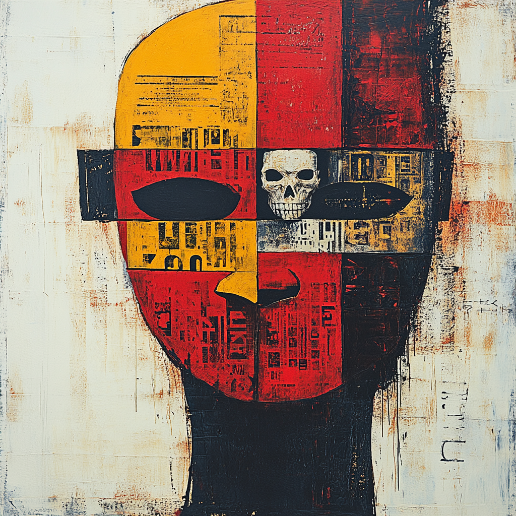 Jean-Michel Basquiat Inspired Fragmented Identity Painting by numbers kit