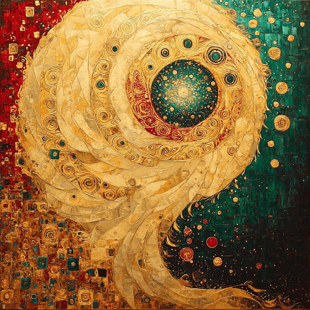 Gustav Klimt Inspired Eternal Spiral Symphony Numbered Painting Kits