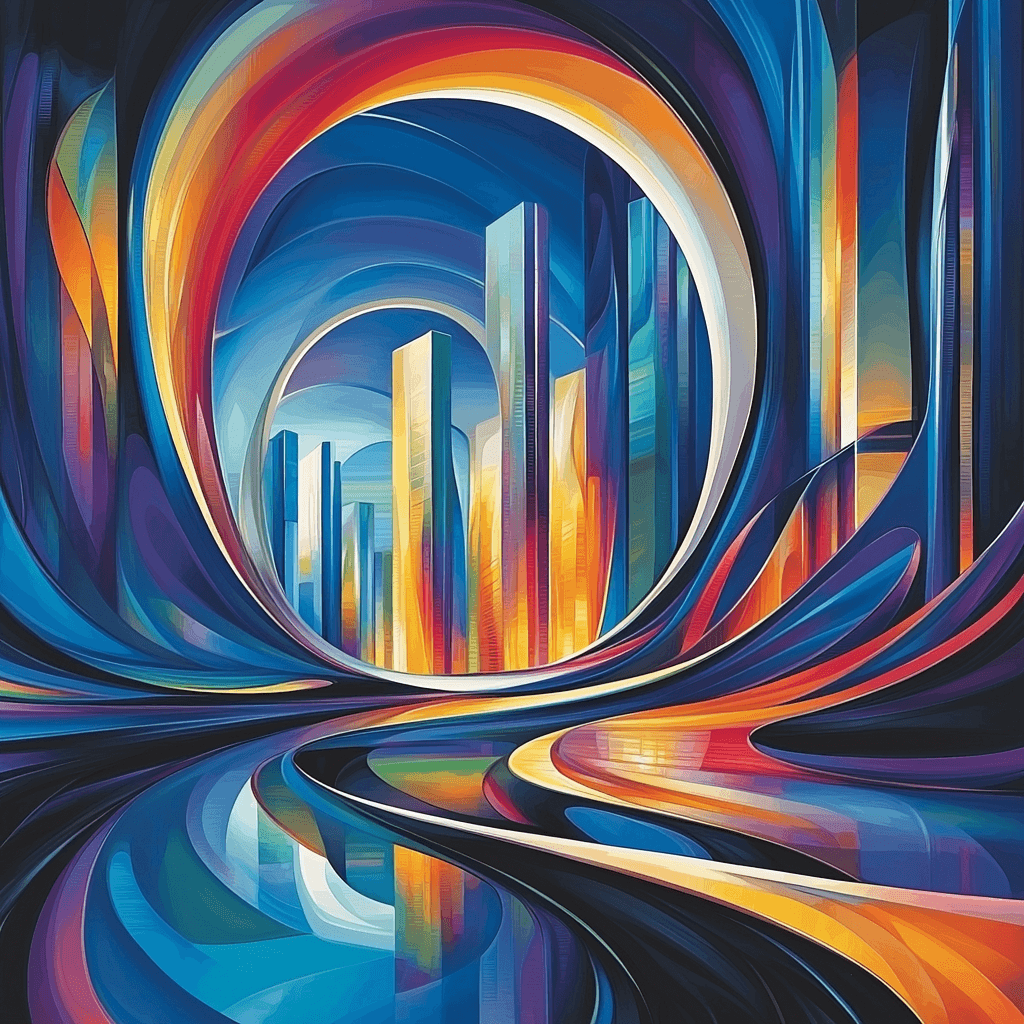Zaha Hadid Inspired Futuristic City Visions Numbered Painting Kits