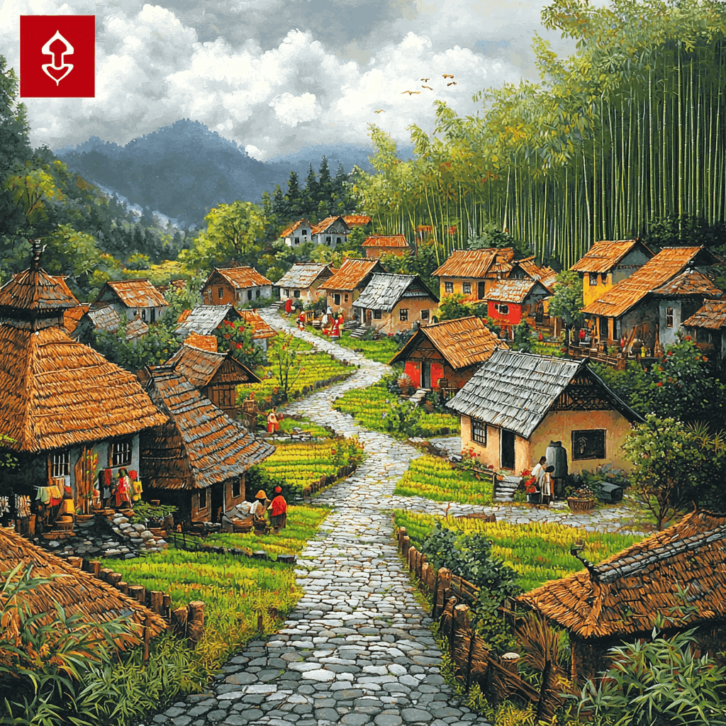 Penglipuran Village Paint By Number