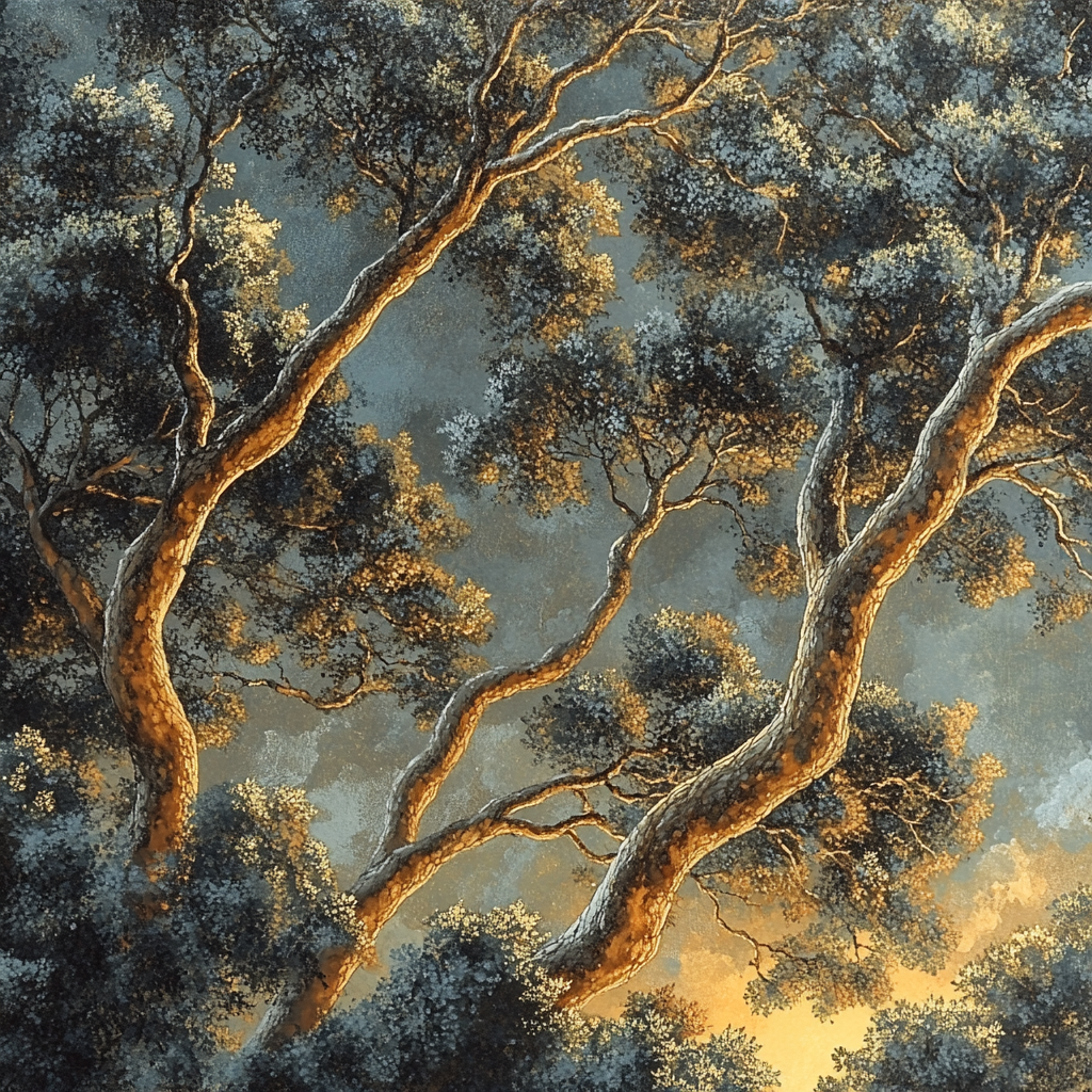 Auguste Rodin Inspired Sculptural Trees Painting by numbers kit