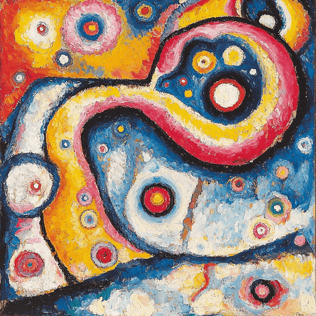Wassily Kandinsky Inspired Vibrant Symphony Painting Number Kit