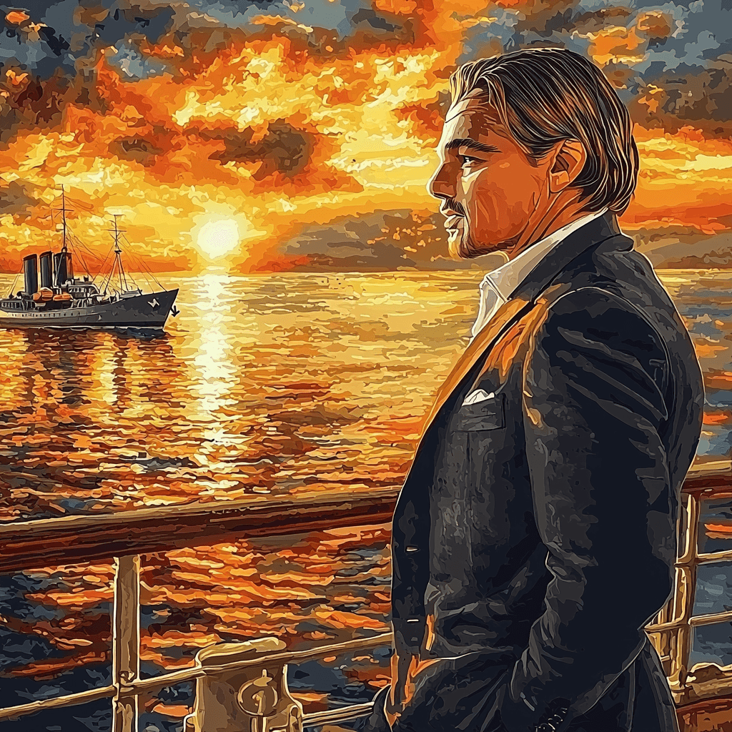 Leonardo DiCaprio: The Navigator Of Titanic Dreams Painting Number Kit