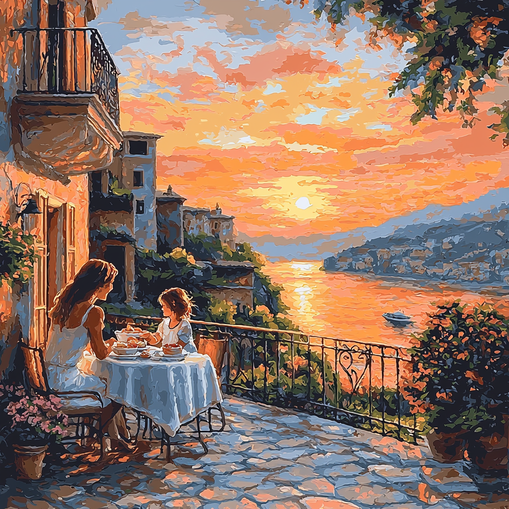 Morning Hues Of Love Painting Number Kit