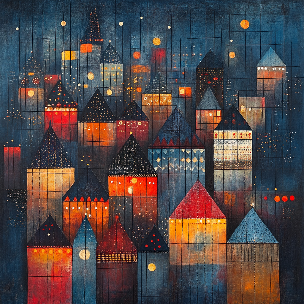 Paul Klee Inspired Night Bazaar Numbered painting kits