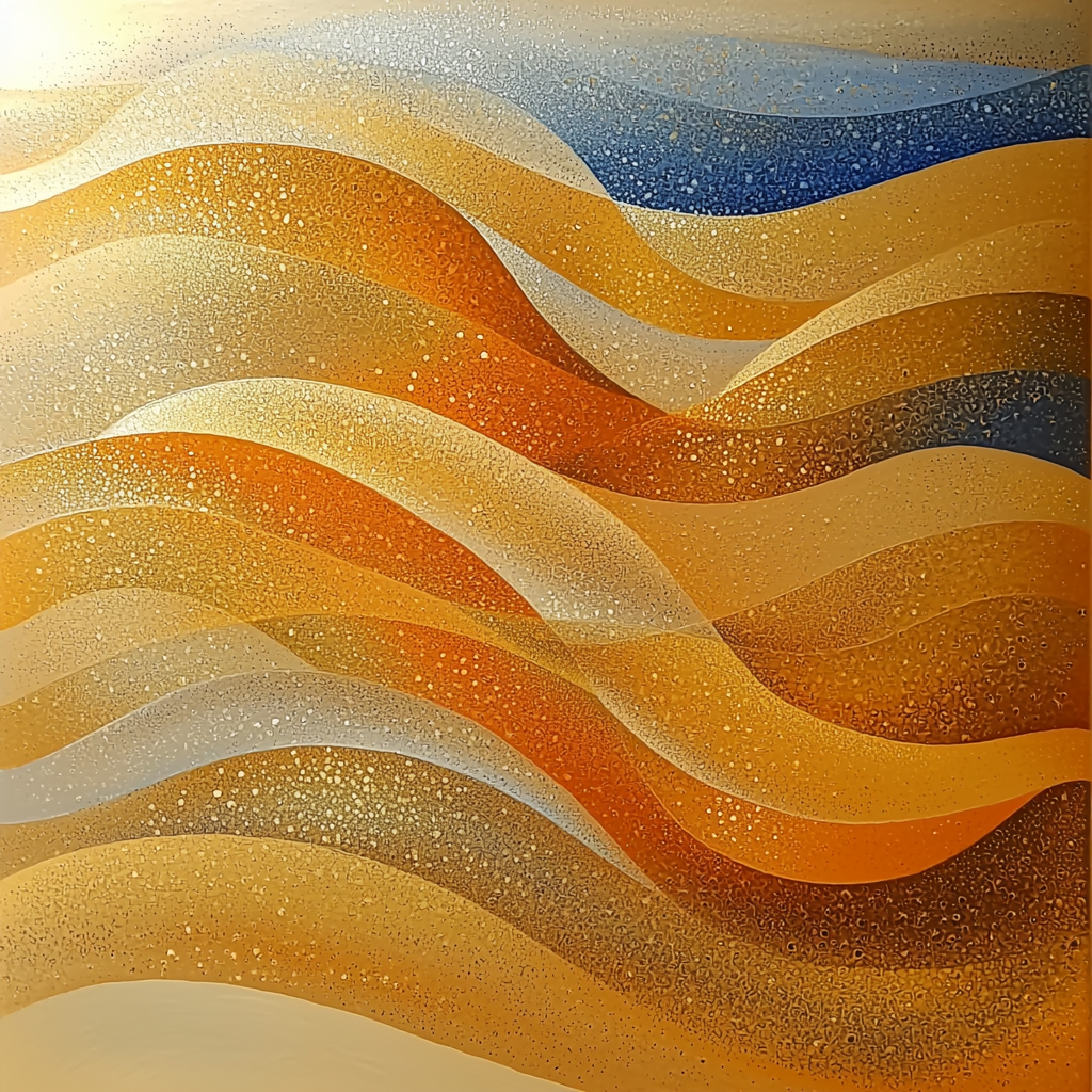 Georges Seurat Inspired Whirling Dunes Paint By Color