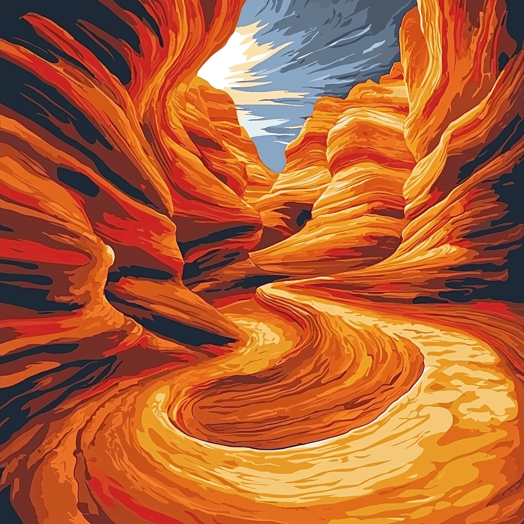 Antelope Canyon Waves Numbered Painting Kits