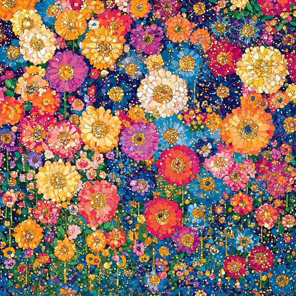 Gustav Klimt Inspired Petals Of Joy Paint By Numbers