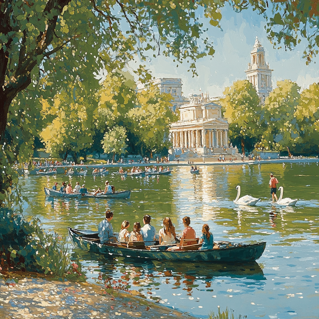 Serpentine Lake At Hyde Park London United Kingdom Painting by numbers kit