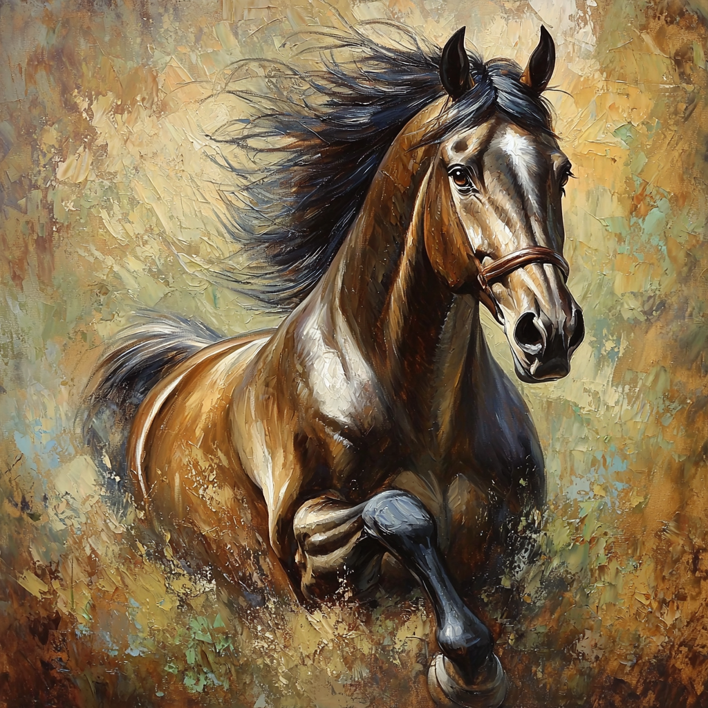 Leonardo Da Vinci Inspired Majestic Renaissance Steed Paint By Numbers Kits