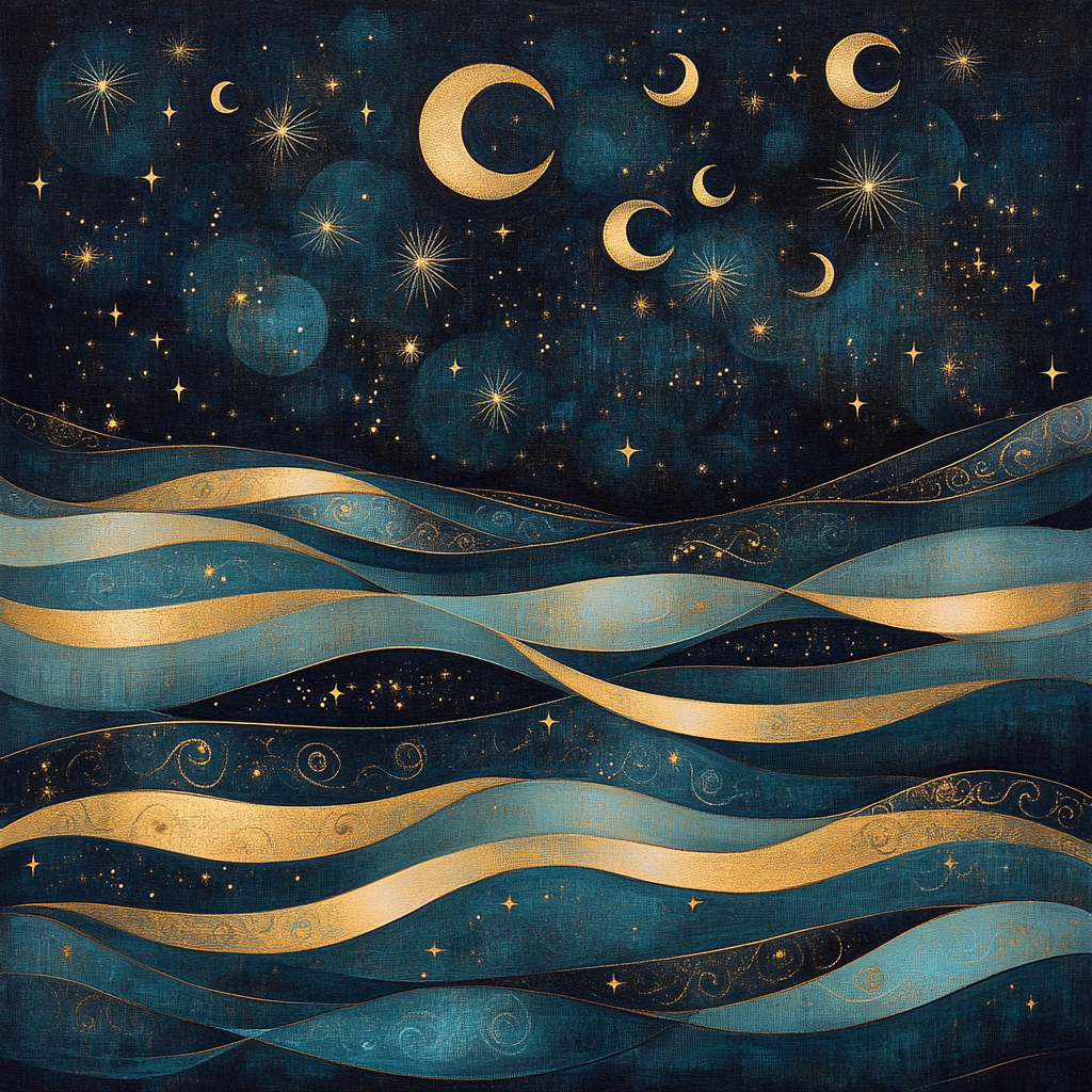 Gustav Klimt Inspired Celestial Tapestry Paint by numbers kits