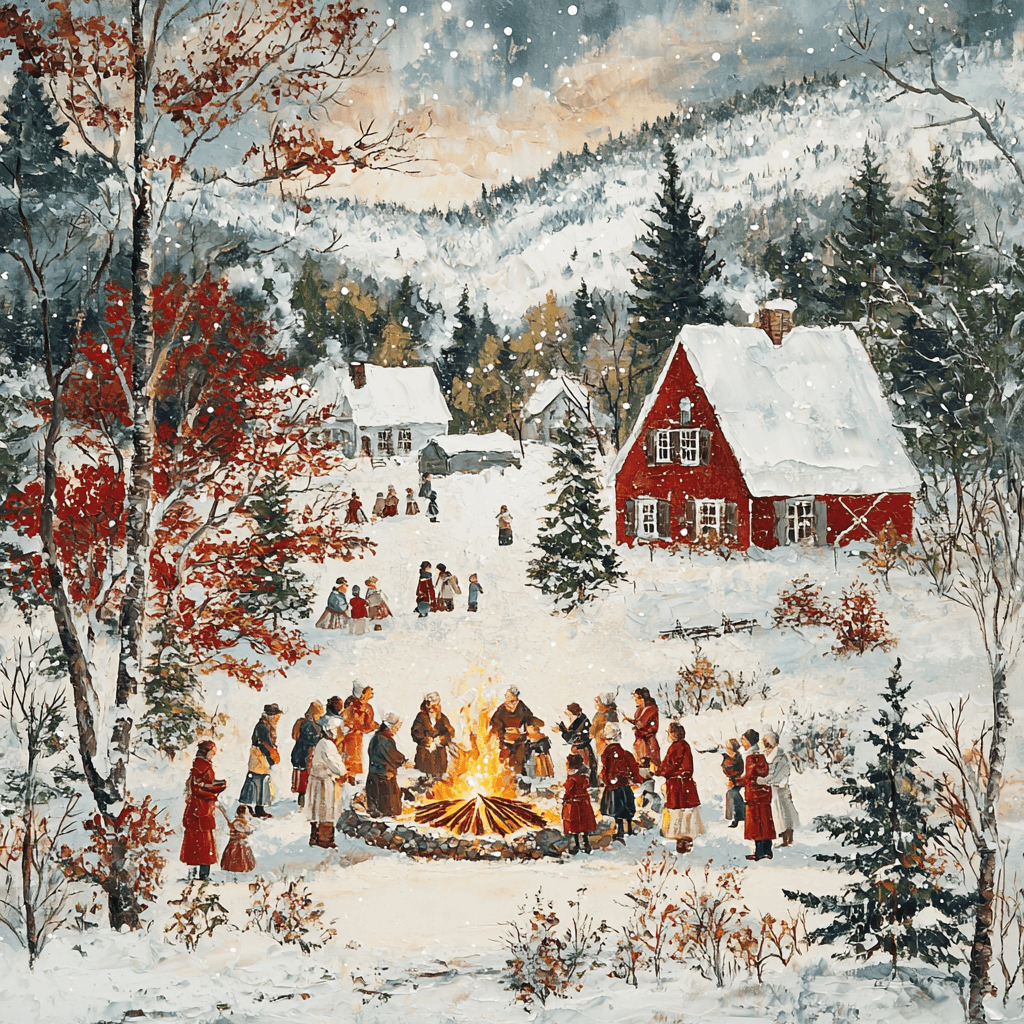 Grandma Moses Inspired Fireside Gatherings Paint By Numbers