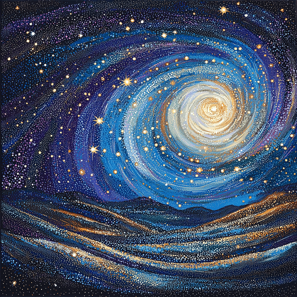 Georges Seurat Inspired Whispers Of The Cosmos Numbered Painting Kits