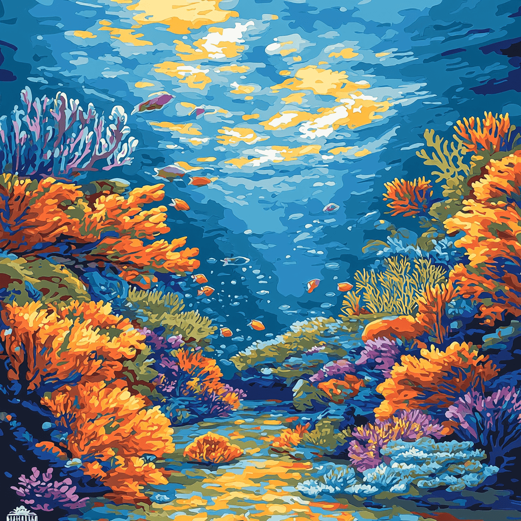 John James Audubon Inspired Breathtaking Coral Reefs Paint By Numbers Kits