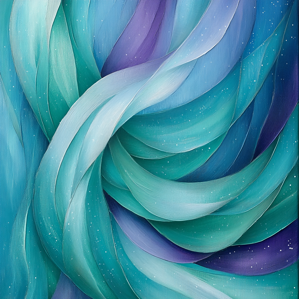 Jackson Pollock Inspired Auroral Weave paint by color