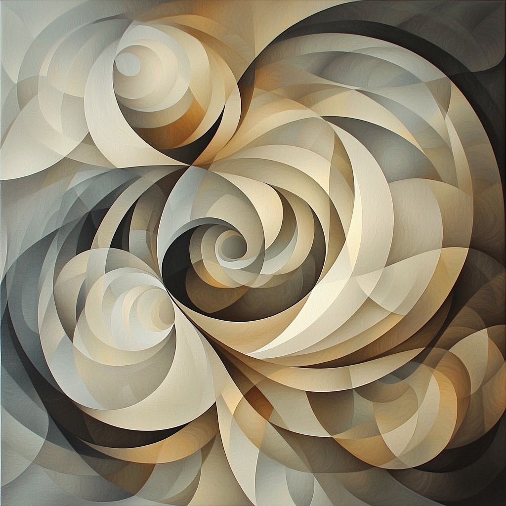 M.C. Escher Inspired Fractal Whirlwinds Paint By Numbers Kits