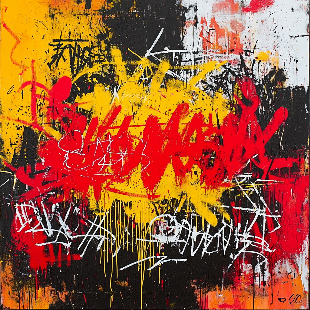 Jean-Michel Basquiat Inspired Exploration Of Energies Painting Number Kit