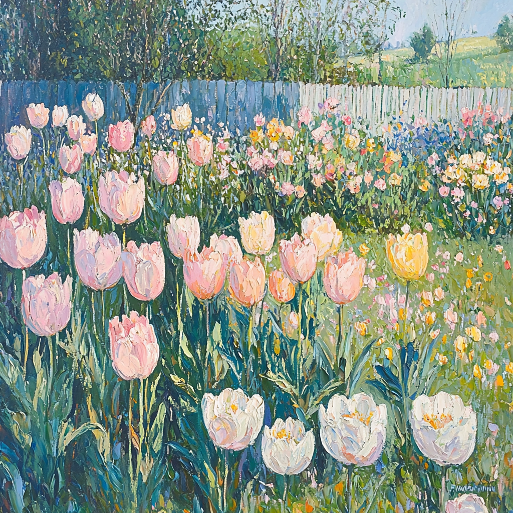 Camille Pissarro Inspired Serene Spring Blossoms Painting By Numbers Kit