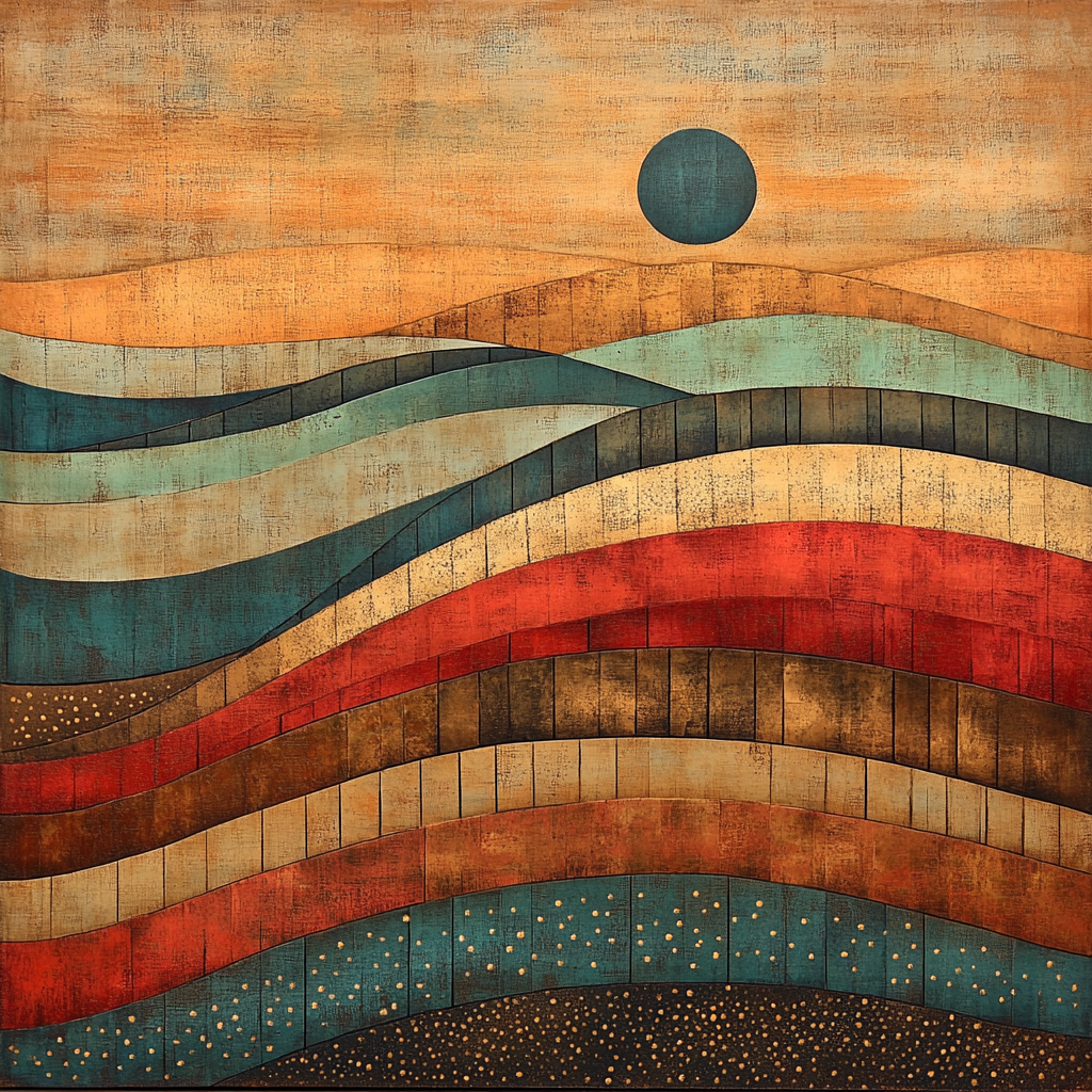 Paul Klee Inspired Echoes Of Harvest paint by color