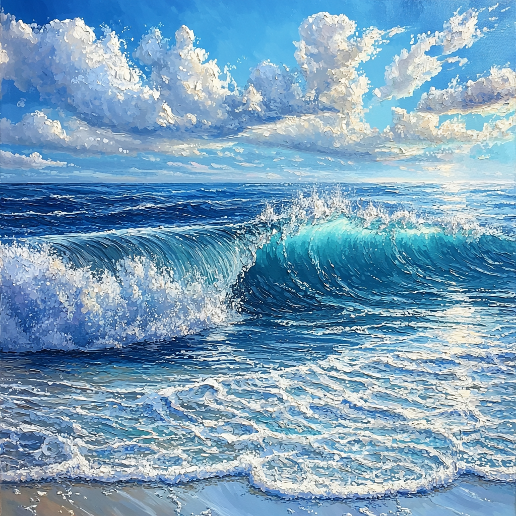 Michelangelo Inspired Majestic Waves Paint By Numbers Kits