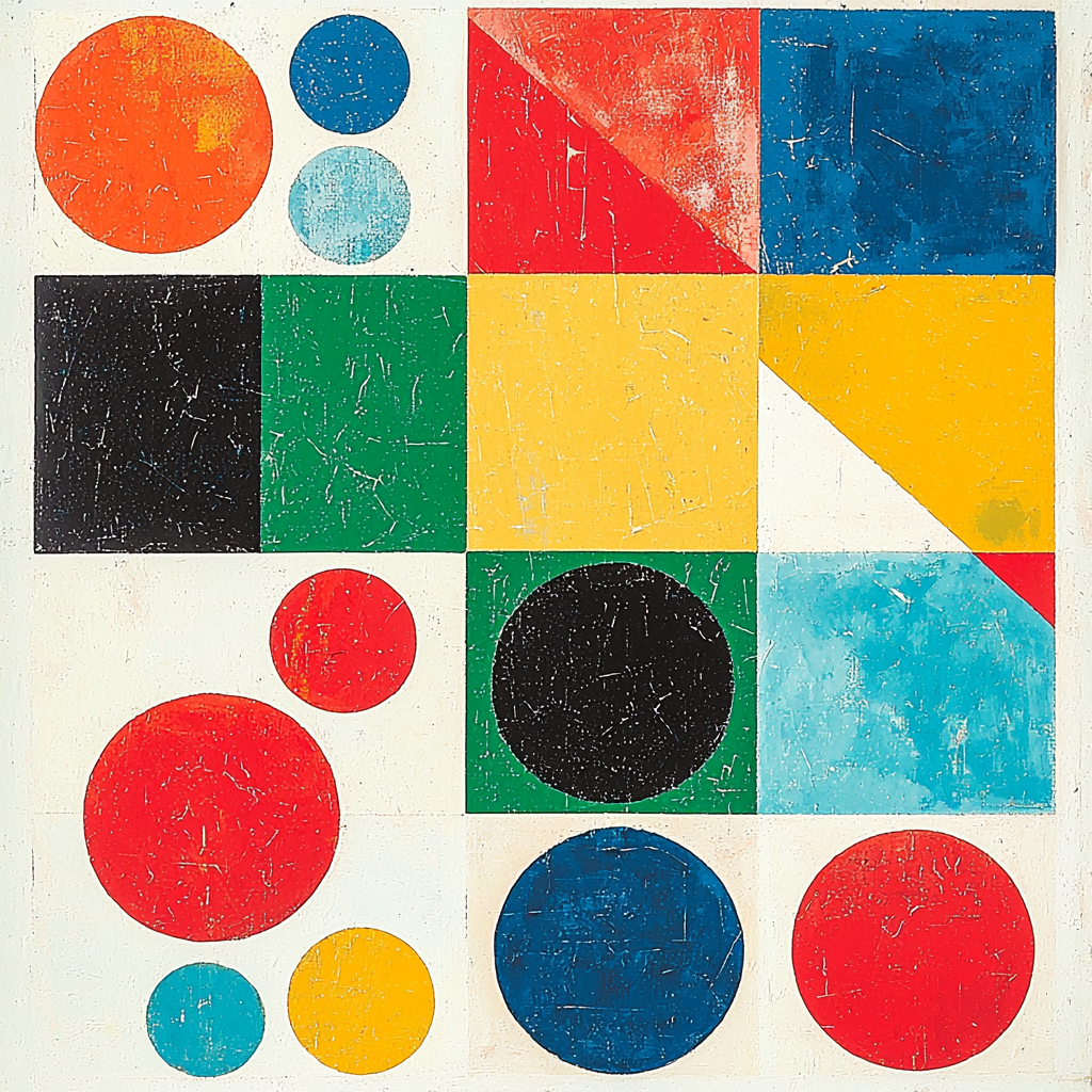 Kazimir Malevich Inspired Visual Symphony Number Painting