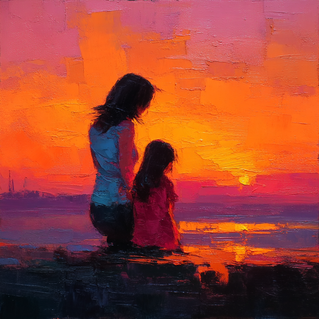 Sunset Dreams Of Motherhood Paint By Number