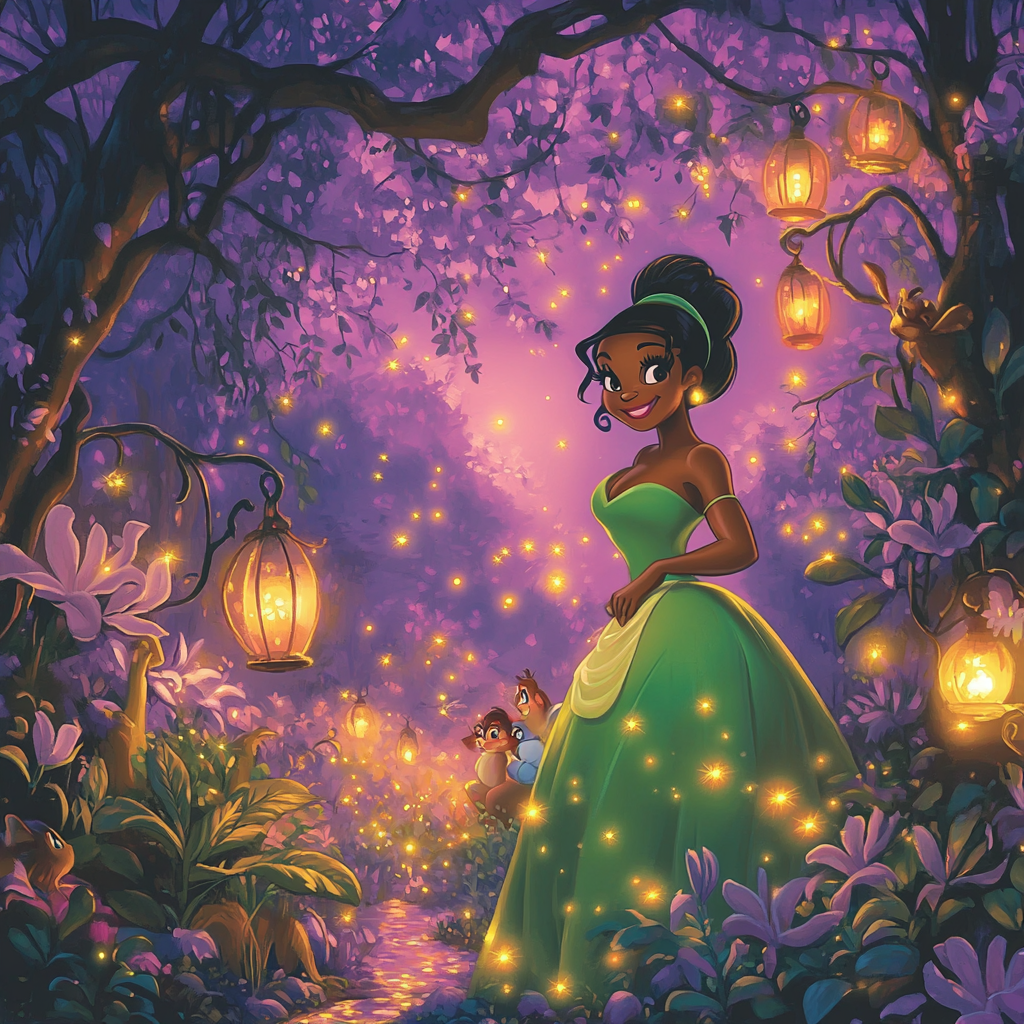 Tiana’s Magical Garden Gathering Number painting