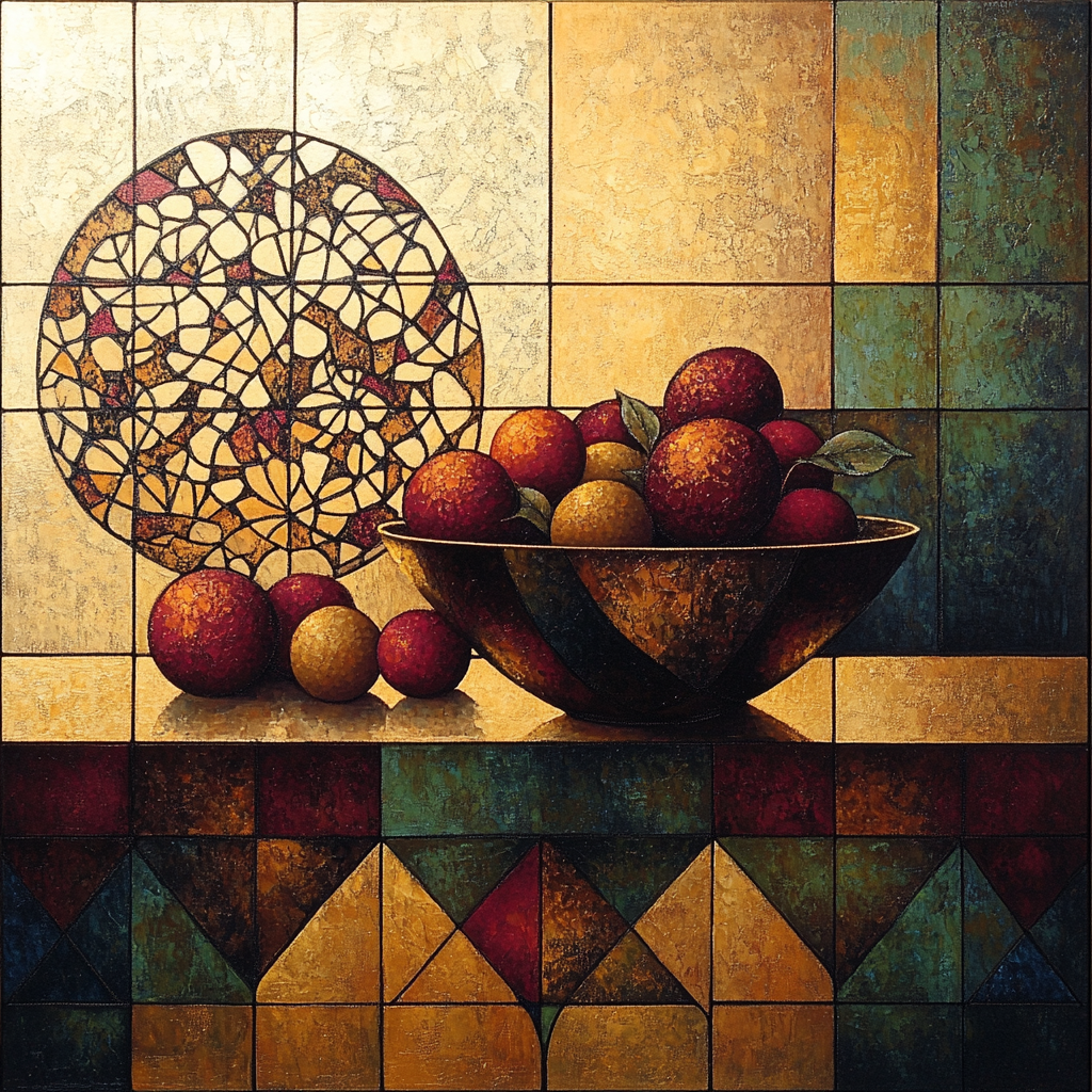 Pablo Picasso Inspired Geometric Orchard Still Life Numbered painting kits