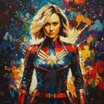 Brie Larson: The Strength Of Captain Marvel Unleashed DIY Paint By Numbers