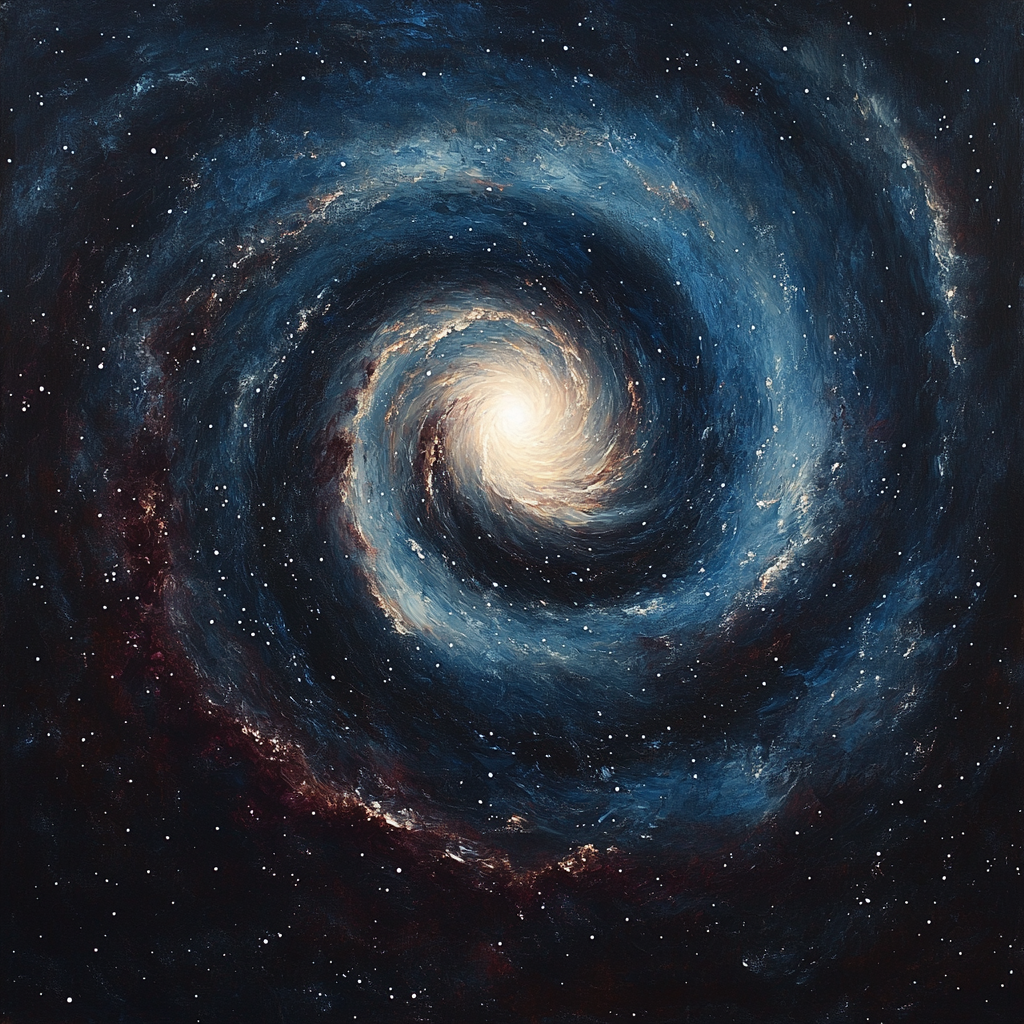 Caravaggio Inspired Nebula Spiral paint by numbers