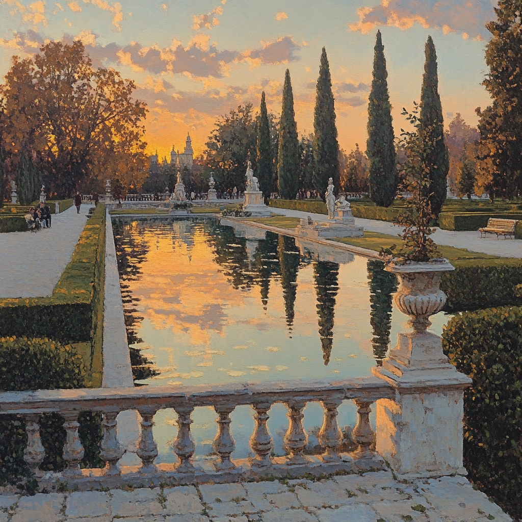 Palace Gardens Urban Park Stockholm Sweden Paint by numbers art