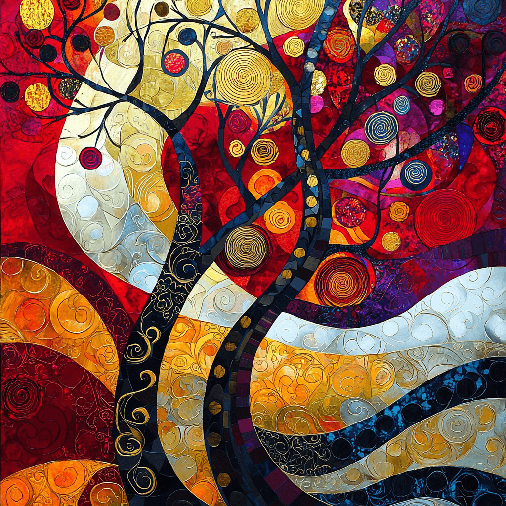Gustav Klimt Inspired Rhythm Of Life DIY Paint By Numbers