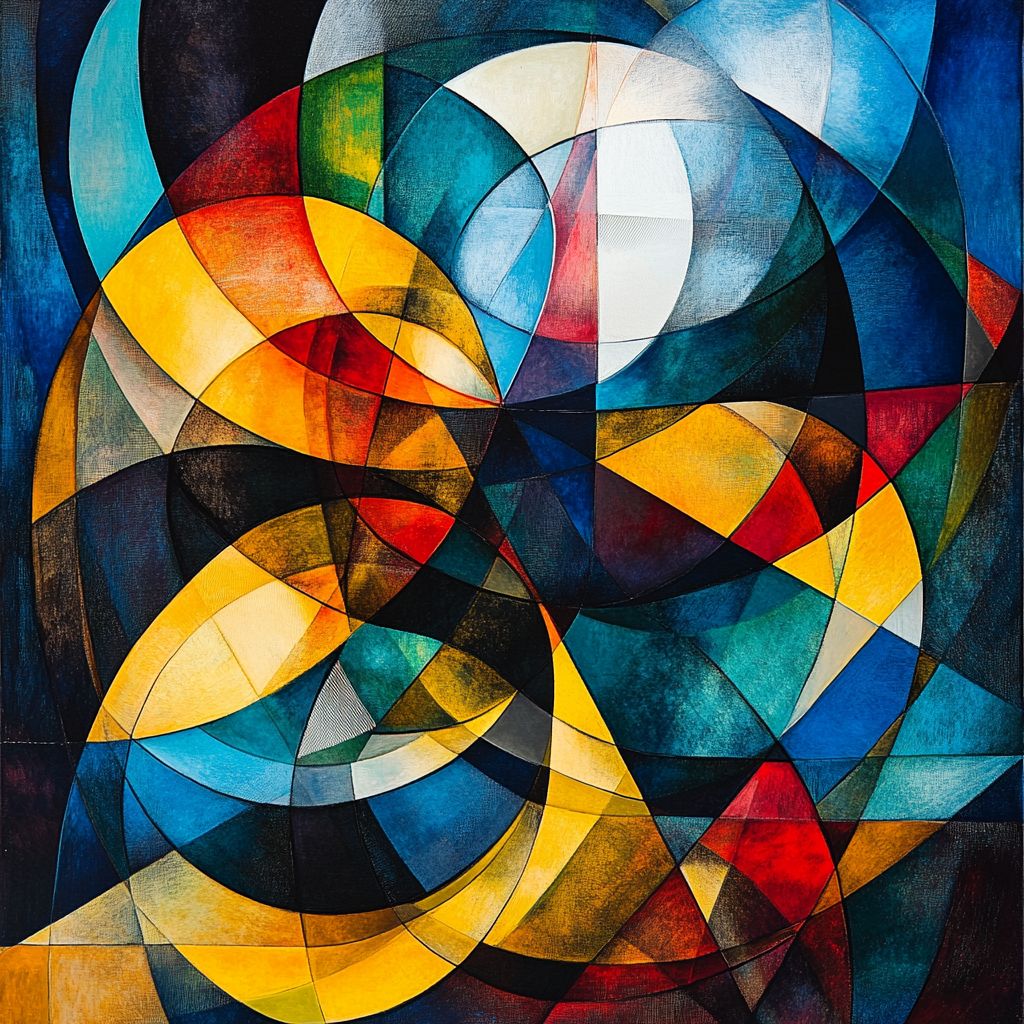 Kandinsky Inspired Cosmic Dance paint by number