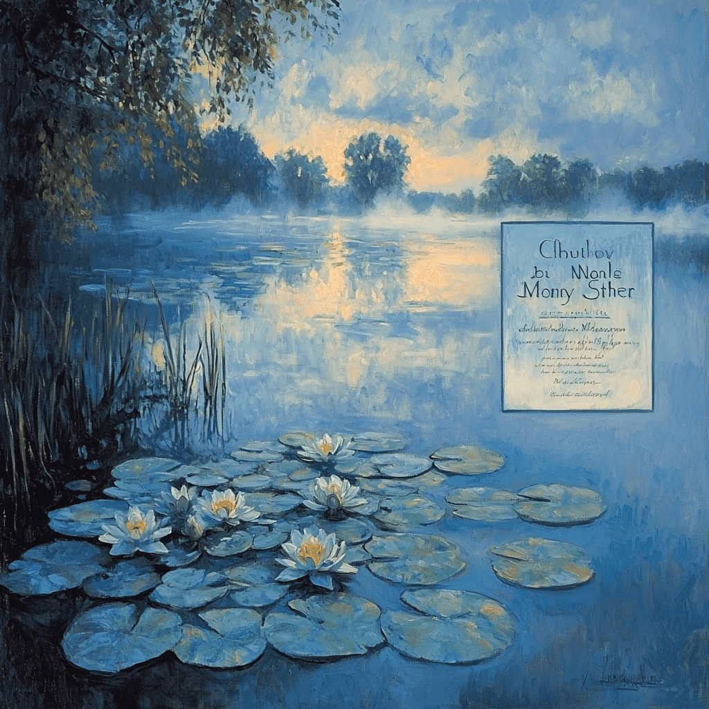Claude Monet Inspired Monet's Misty Morning Reflection Paint By Numbers