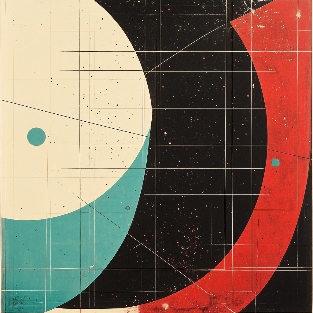 Kazimir Malevich Inspired Suprematist Nebula Map paint by number