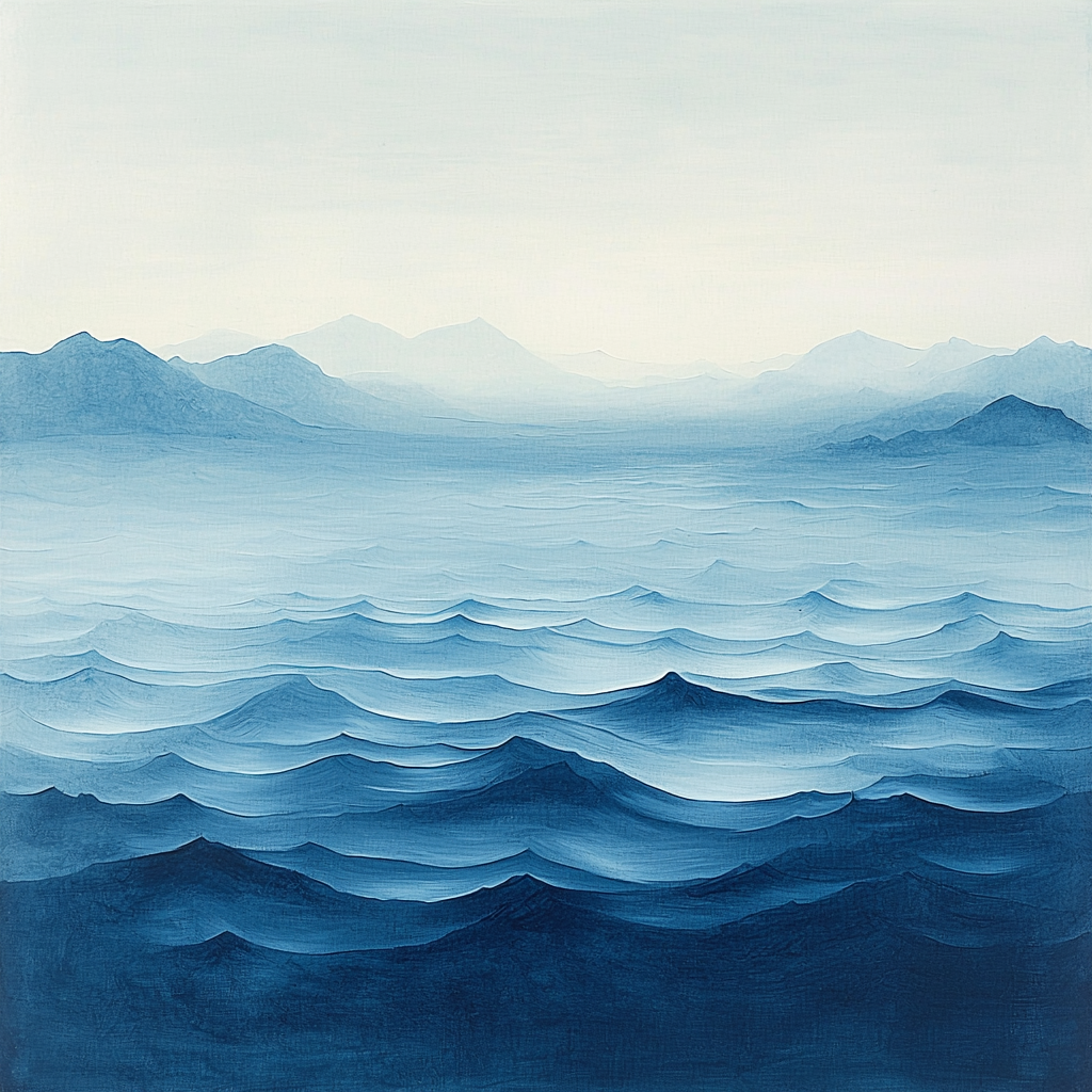 Zhao Mengfu Inspired Ripples Of Serene Waters DIY Paint By Numbers