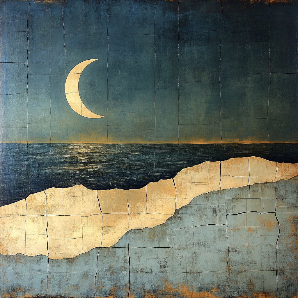 Max Ernst Inspired Lunar Tectonics paint by numbers