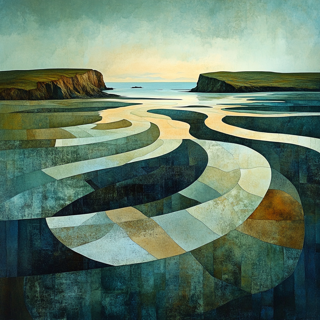 Max Ernst Inspired Fragmented Shoreline paint by number