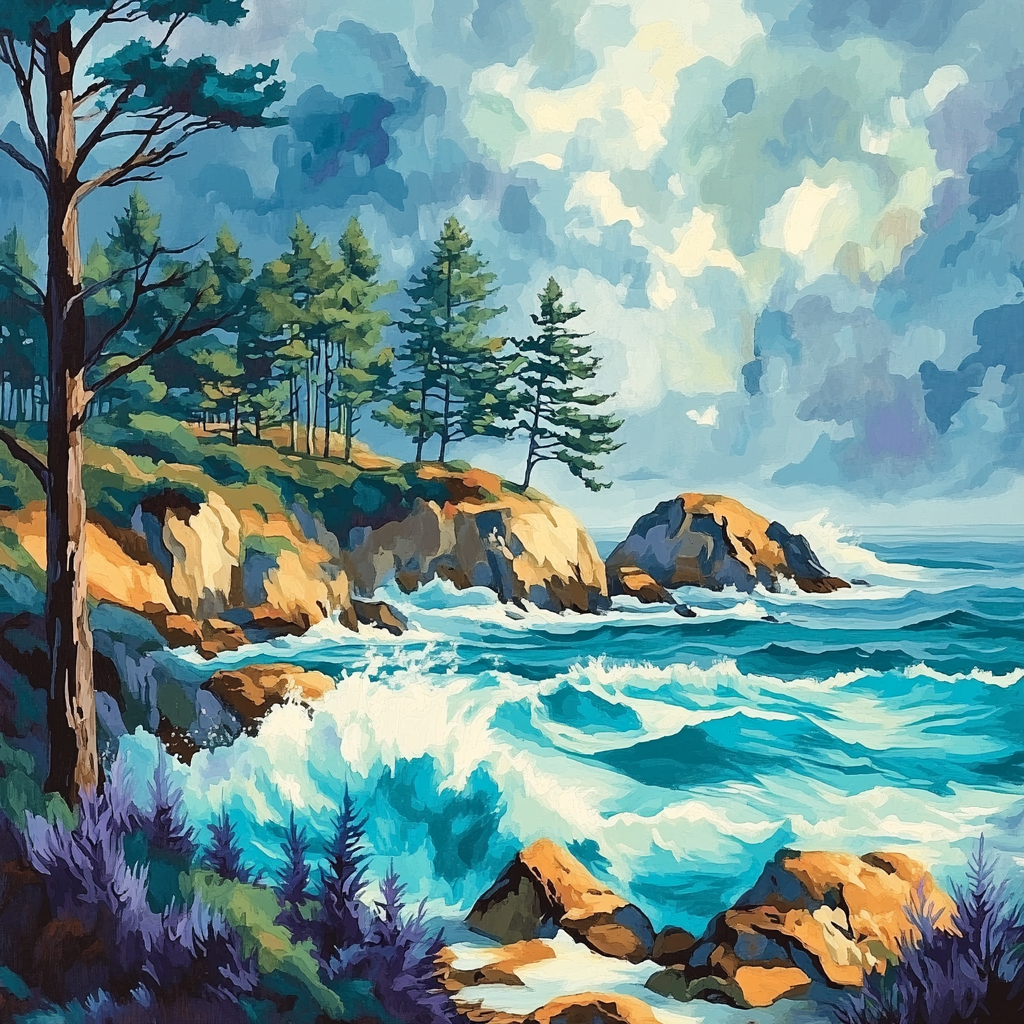 Emily Carr Inspired Winded Coastline Paint by numbers kits