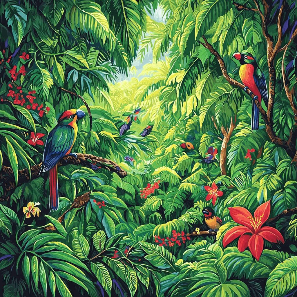 Henri Rousseau Inspired Melody Of The Jungle Painting By Numbers Kit