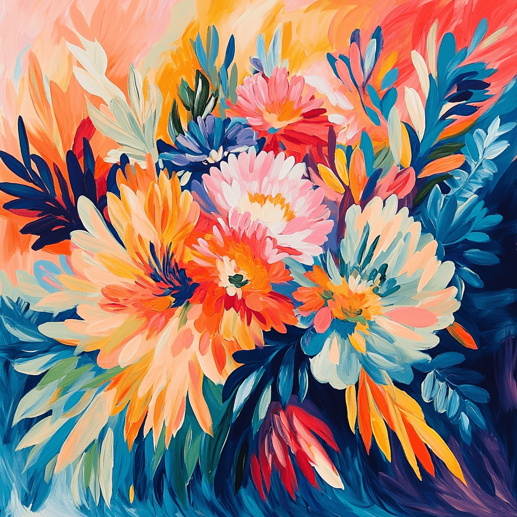 Henri Matisse Inspired Matisse's Joyful Bouquet Numbered Painting Kits