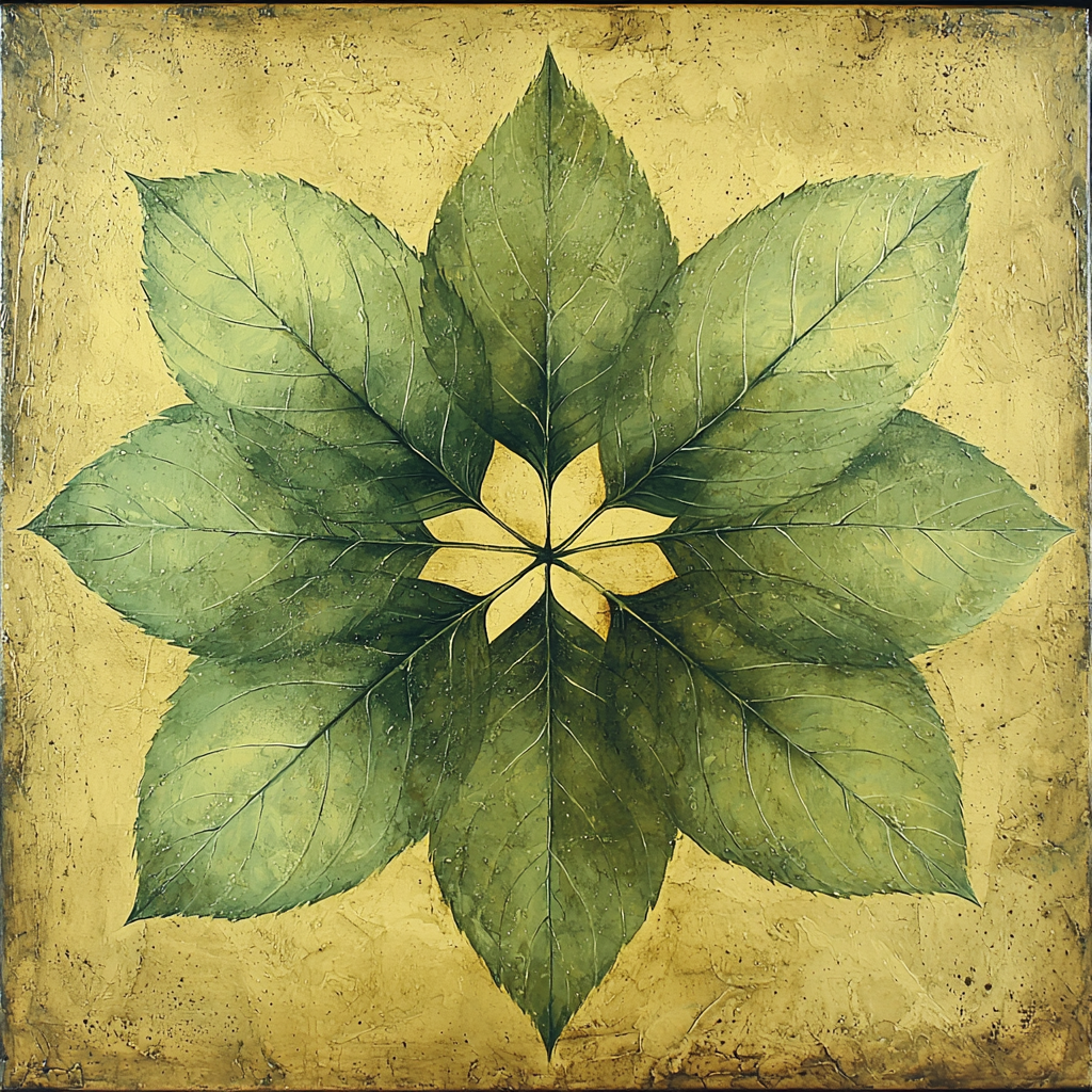 Leonardo Da Vinci Inspired Verdant Symmetry Painting By Numbers Kit