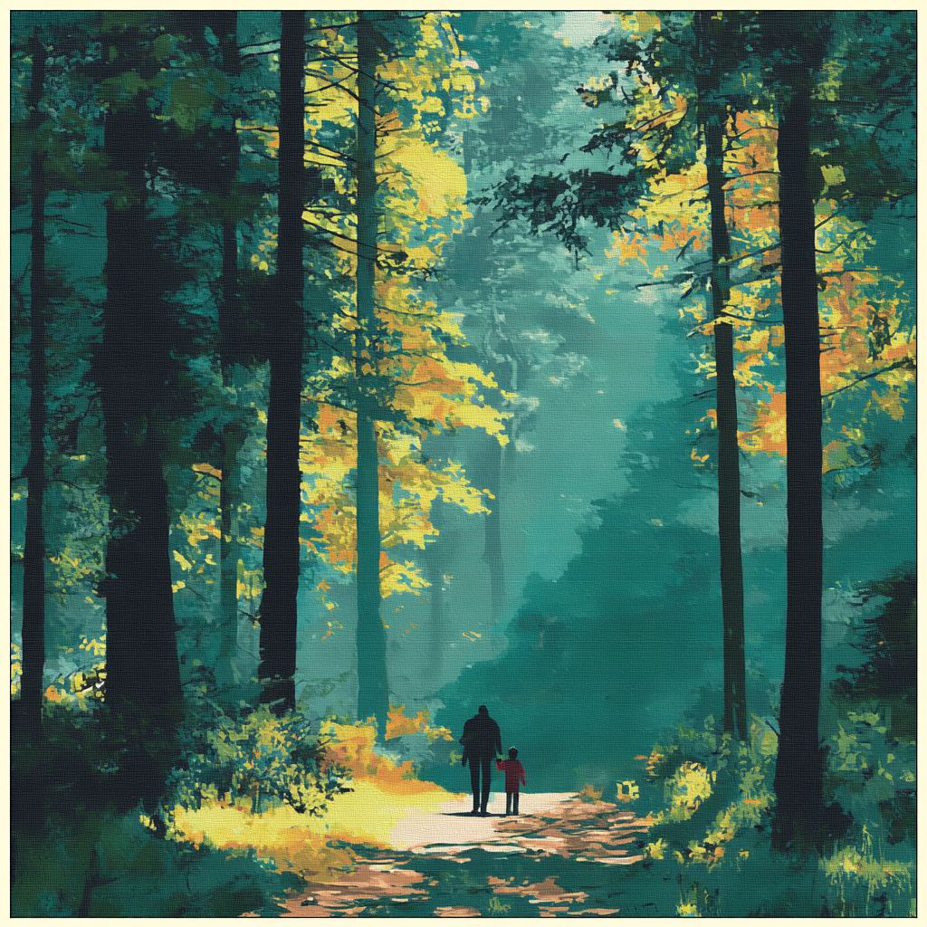 Mother And Child Nature Walk Paint By Number