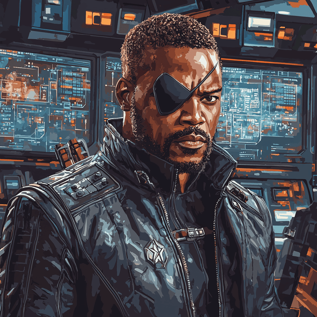 Samuel L. Jackson: The Unyielding Force Of Fury Paint By Numbers Art