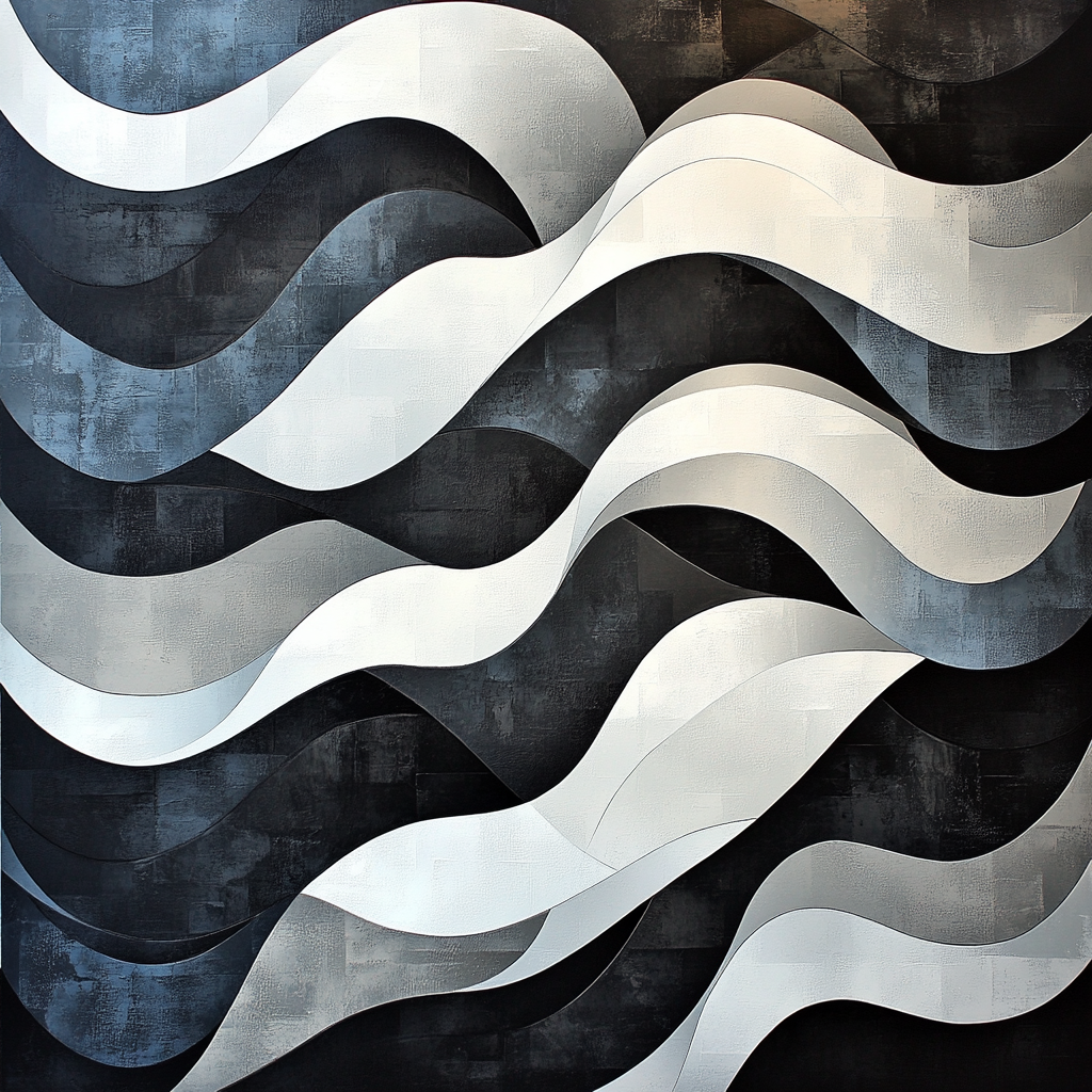 M.C. Escher Inspired Tessellating Ocean Currents painting number kit